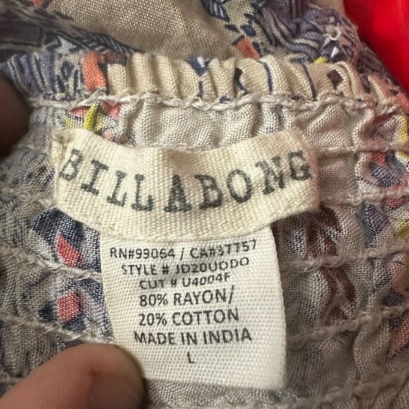 Billabong Aztec Triangle Geo Mini Dress Women's Cross Back Size L - Picture 6 of 9